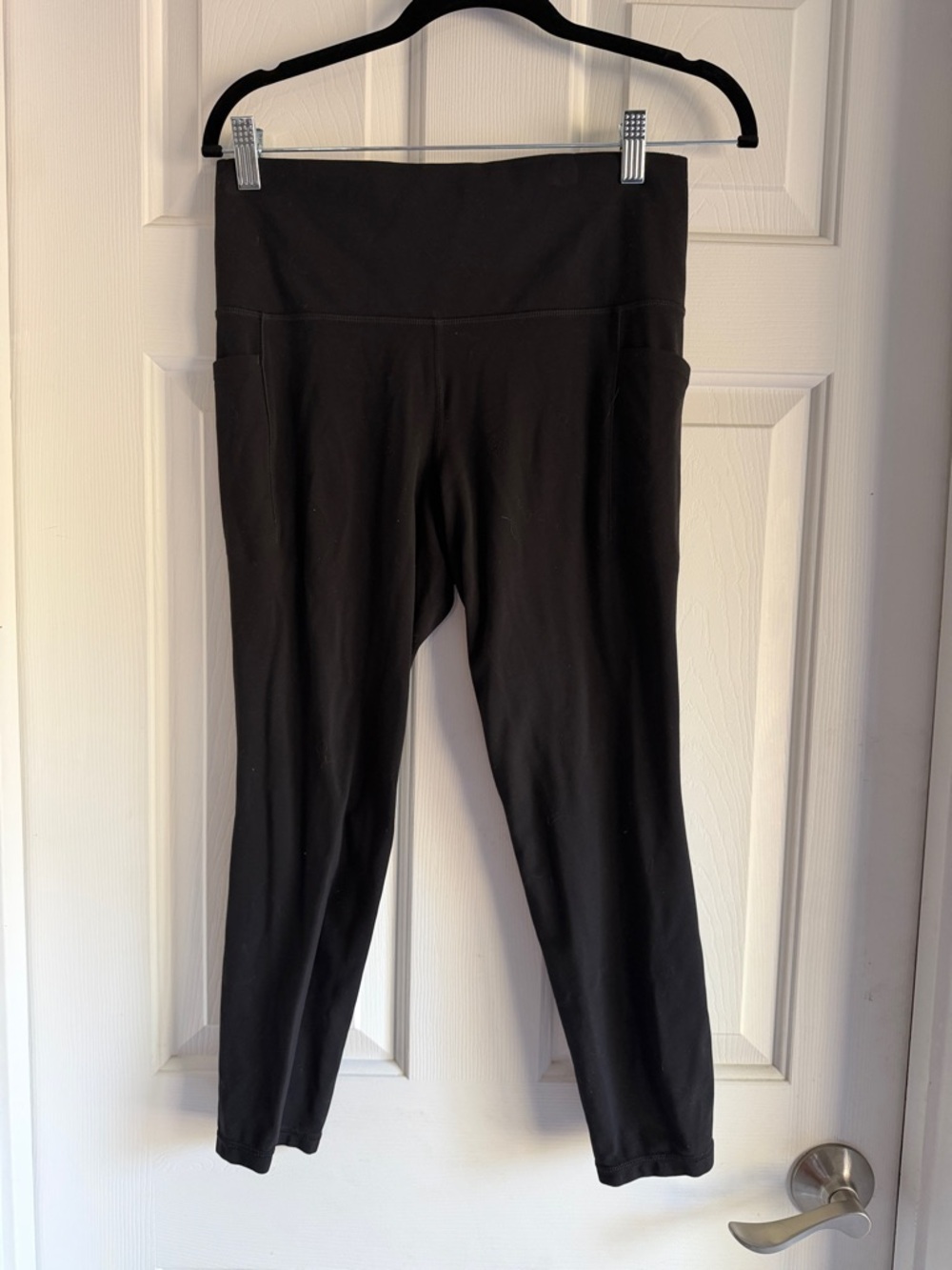 Athleta Salutation 7/7 Black High-Waist Pocket Leggings